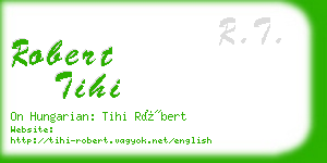 robert tihi business card